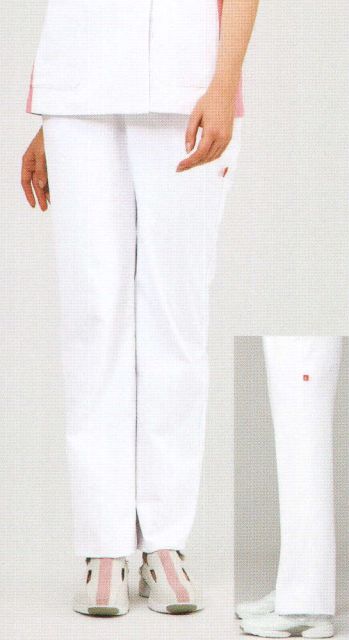 ナースウェア パンツ（米式パンツ）スラックス ルコックスポルティフ UQW2033 レディースストレートパンツ 医療白衣com