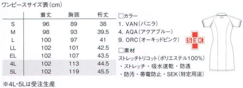 ルコックスポルティフ UQW0014 チェックテープワンピース フランス生まれのルコックスポルティフらしいチェックテープシリーズは、スポーティーで可愛らしい印象です。チェックテープをサイドに配したスクエアネックワンピース。スクエアネック＆サイドファスナーでキリッとした印象に。サイドラインに千鳥格子のデザインテープを配しました。●ソフト＆ストレッチ＋吸水速乾動きを心地よくサポートする快適機能。伸縮性とやさしい肌触りを合わせ持つストレッチトリコット。吸水速乾性・防透け性を発揮し、さらに汚れが落ちやすく、制菌性、帯電防止性を備えています。●ラグランスリーブストレスフリーで動きやすい立体裁断。最もよく動く肩部分を立体裁断のラグランスリーブに仕上げています。あらゆる動きに心地よくフィット。動作をストレスなくスムーズに行え、スマートなスタイルをキープします。●アンダーアームメッシュ汗をかきやすい部分に快適な通気性。激しい動きによるウェアのムレ感は不快なもの。汗をかきやすい脇下部をストレッチメッシュにすることで、通気性をアップさせています。●P-TOP肌に優しい安心仕様。フロントにコイルファスナーとプラスチックのファスナー止めを使用。金属製のファスナーと違い、肌に優しい仕様です。●ユーティリティポケット動きを妨げない便利な内ポケット。トップスの裾に備えたポケットの内側にはユーティリティポケットを。屈んだ際に邪魔にならないように外寄りに付いています。●あたたかみを感じさせる色合い白はホワイトではなく、バニラホワイト。青・ピンクも、それぞれ淡くやさしい印象の「アクアブルー」「オーキッドピンク」を採用しています。※4L・5Lは受注生産となります。ご注文後のキャンセル・返品・交換ができませんので、ご注意下さい。※受注生産品のお支払方法は、先振込（代金引換以外）にて承り、ご入金確認後の手配となります。 サイズ／スペック