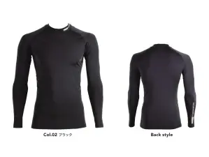 長袖モックネックパフォーマンスウェア