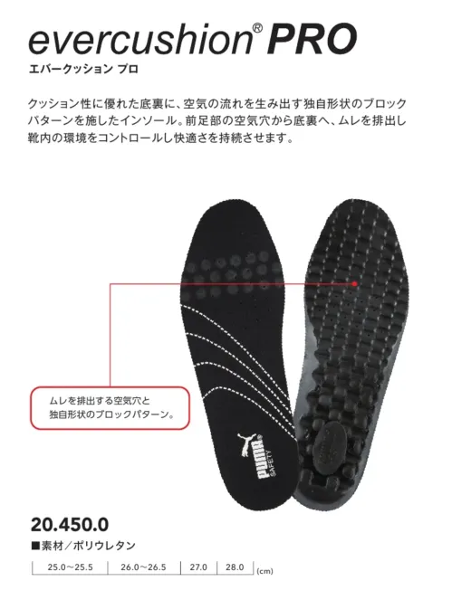 PUMA 20.450.0 エバークッション・プロ サイズ／スペック