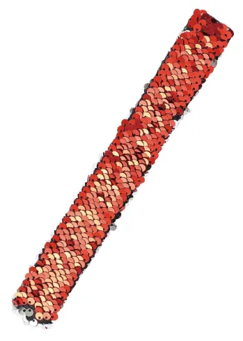 キッズ・園児 アクセサリー アーテック 14775 スパンコールリストバンド レッド＆シルバー 作業服JP