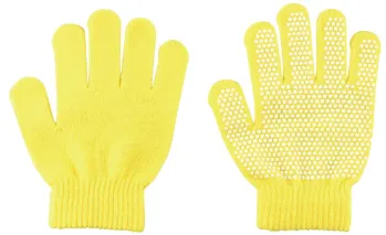 キッズ・園児 手袋 アーテック 14805 カラーのびのび手袋 すべり止め付 黄 作業服JP