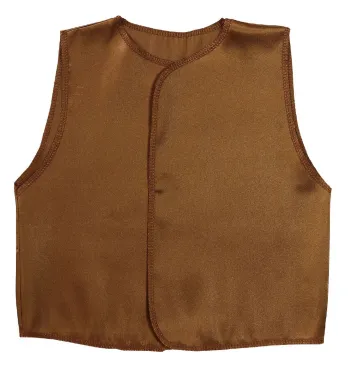 キッズ・園児 ベスト アーテック 15000 ソフトサテンベスト J 茶 作業服JP