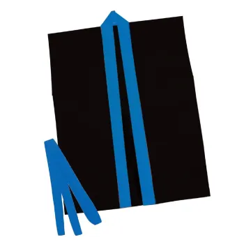 キッズ・園児 ハッピ アーテック 3265 カラー不織布ハッピ(子供用／袖無／S)黒(青襟) 作業服JP