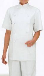 厨房・調理・売店用白衣半袖コックコートSC412 