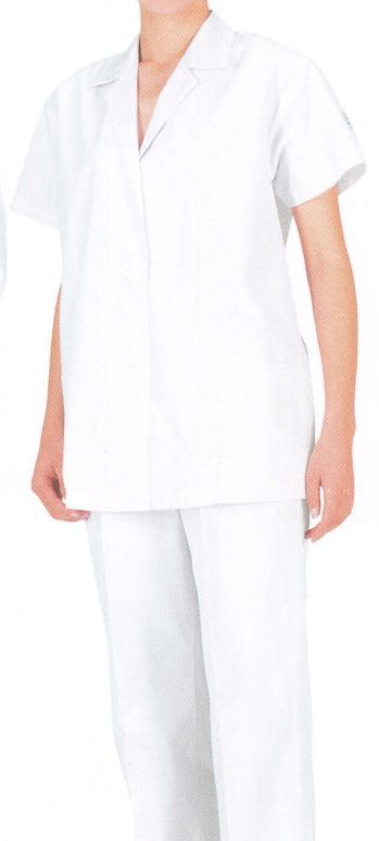 厨房・調理・売店用白衣 半袖白衣 サカノ繊維 SER3370 上着（受注生産） 食品白衣jp