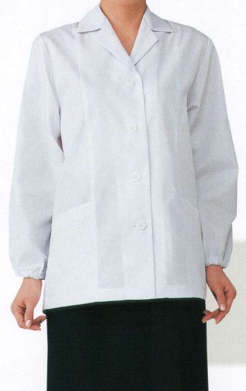 サカノ繊維 SKA335 女子衿付長袖白衣 