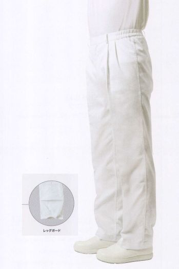 食品工場用 パンツ（米式パンツ）スラックス サカノ繊維 SKH189 男子脇ゴムパンツ 食品白衣jp