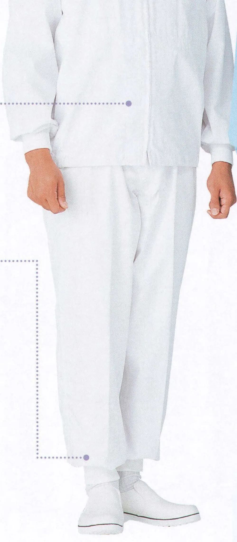 男子総ゴムトレパン サカノ繊維 SKH219 食品工場用白衣・給食衣