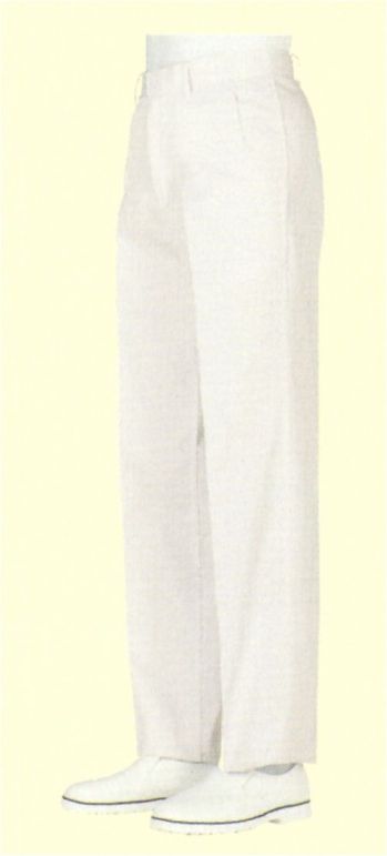 厨房・調理・売店用白衣 パンツ（米式パンツ）スラックス サカノ繊維 SKH4300 男子ノータック白パンツ 食品白衣jp