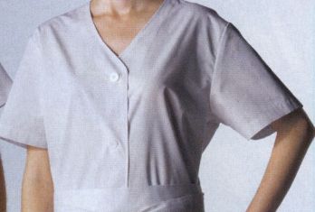食品工場用 半袖白衣 三愛 8913R 女子半袖上衣（ジャケット）（衿無） 食品白衣jp