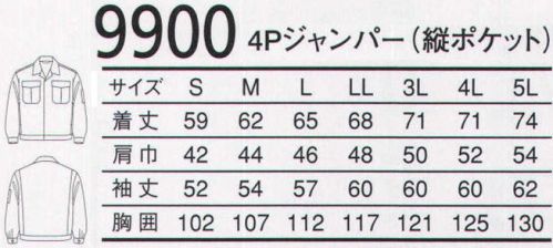 三愛 9900 4Pジャンパー  サイズ／スペック