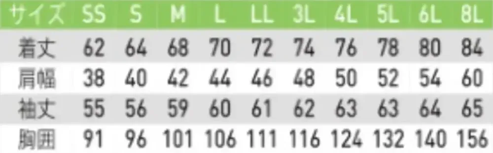 三愛 JA680 制電長袖ポロシャツ サイズ・スペック