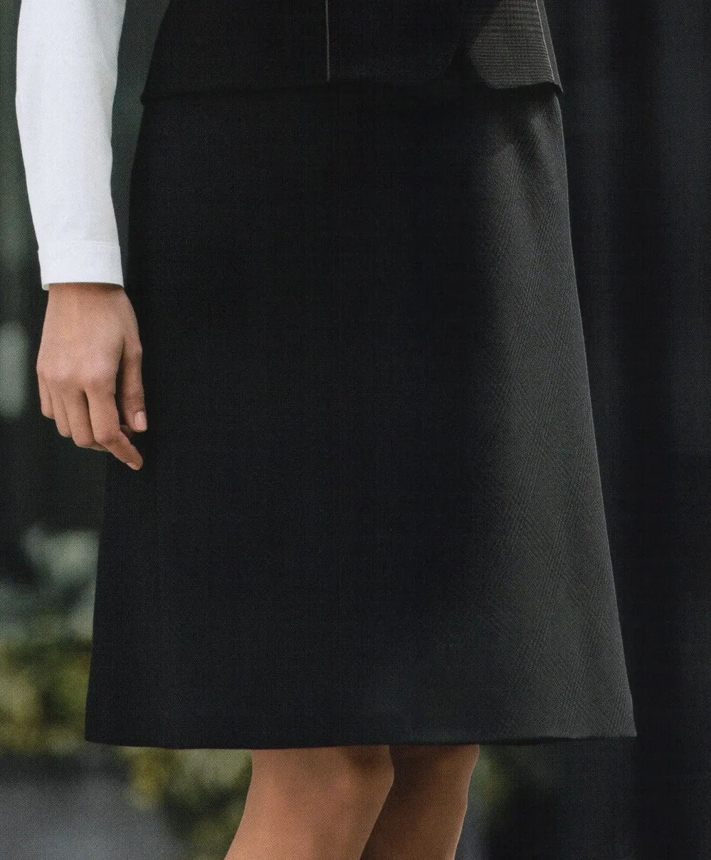 Aラインスカート（56cm丈） セロリー S-16940 オフィスウェア