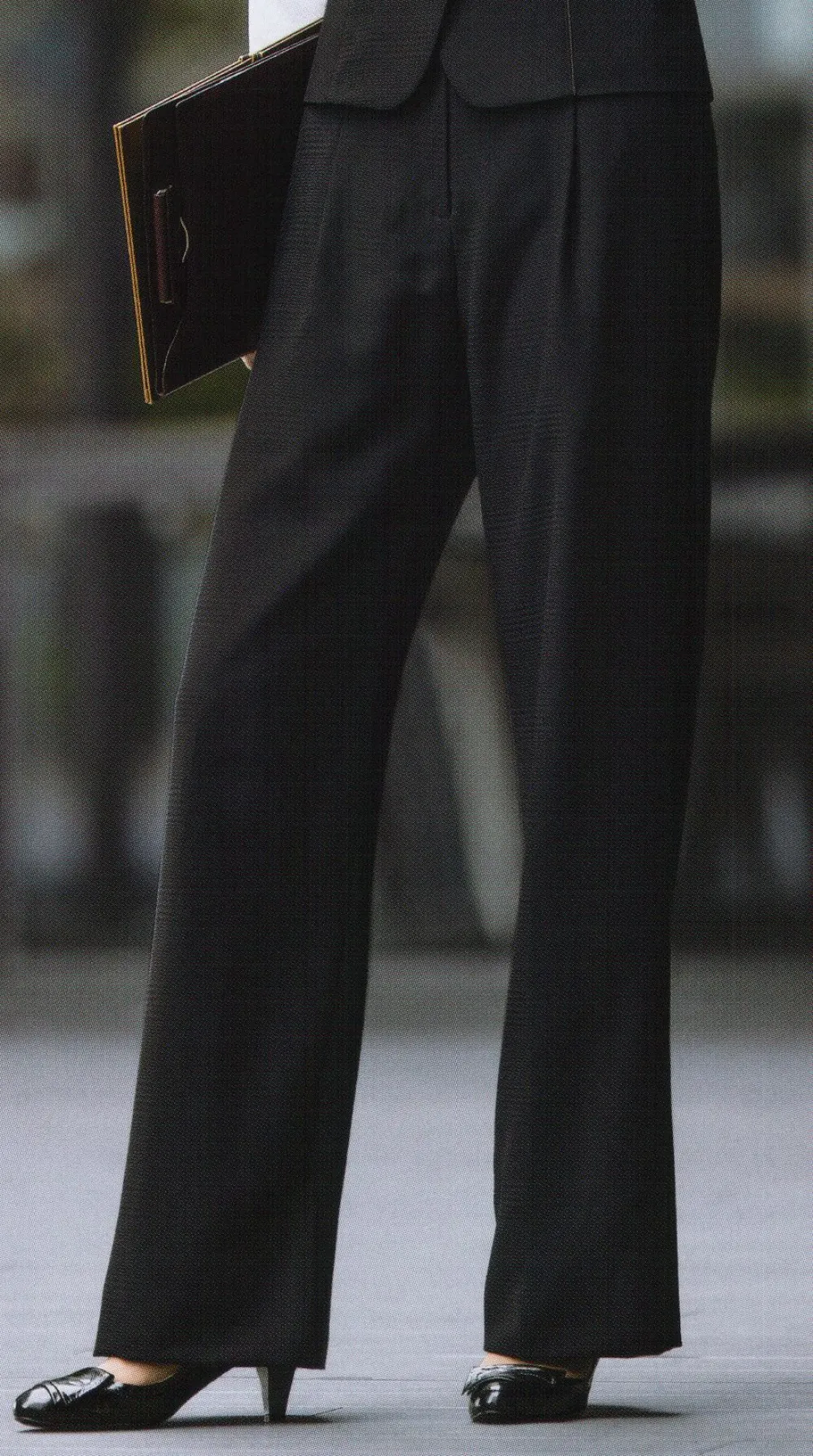 パンツ（ワイドタイプ） セロリー S-50890 オフィスウェア