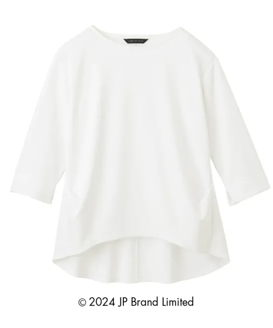 セロリー S-73198-B カットソー　6L(特注)～7L(特注) シンプルで上質な「大人のTシャツ」ヒップをすっぽり隠すラウンドヘムでさり気なくスタイルアップ■アスティ®■スポーツウェア並みの機能を備えたハイブリットな上質コットン見え素材限りなくコットンに近い見た目と風合い、凹凸のある表面と滑らかな触感の心地さが特徴。軽やかな着心地、見た目の上質さに加え、吸汗速乾性・耐久性・防透け性に優れた機能を備えたこだわりの自信作。リサイクルポリエステルも使用している環境配慮型ファブリックです。裏まで快適素材◆セロリーのニット Selery'sKnit◆今ではあたりまえのニット素材のユニフォームを、技を結集して業界で初めて採用したセロリー。その後も50年以上研究を重ね、使用する糸種、編み方、パターンなど、快適さにとことんこだわり、多彩な商品へと進化し続けています。■JANEPACKER（ジェーン・パッカー）■今までのユニフォームでは無かった概念への挑戦が可能にJANE PACKER と、セロリーが出逢い、JANE PACKER の色味を統一したカラーテクニックや可憐なフラワーデザインを取り入れることで、洗練された印象へと導く大人スタイルが完成。今までのユニフォームには無かった概念へのさらなる挑戦が可能となり、セロリーのモノ作りやスタイリングを、さらに進化させます。ONE TONE で描かれる洗練された色の世界観。デスクにいる時だけが仕事じゃない今の時代に働く服こそ “自分らしい” カラーとデザインを選ぶ、そんな女性に。・ジェーンパッカーらしいワントーンで魅せる統一感・ユニフォームに新しいカラーを取り入れて・働く服として選べる多彩なパンツスタイル・型にはまらない新しいアイデアで、選ぶ楽しさと着るワクワク感を※「アスティ®」は帝人フロンティア(株)の登録商標です。※6L、7Lは受注生産になります。※受注生産品につきましては、ご注文後のキャンセル、返品及び他の商品との交換、色・サイズ交換が出来ませんのでご注意ください。※受注生産品のお支払い方法は、前払いにて承り、ご入金確認後の手配となります。