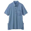 医療白衣com 介護衣 半袖ポロシャツ アイフォリー 65752 ポロシャツ