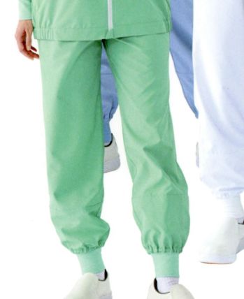 食品工場用 パンツ（米式パンツ）スラックス 国立 CG220 男女兼用パンツ（グリーン） 食品白衣jp