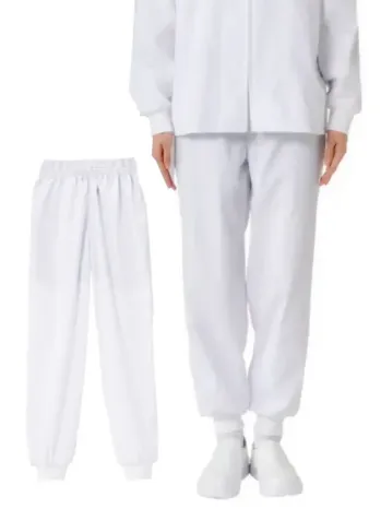 食品工場用 パンツ（米式パンツ）スラックス 国立 HG3101W 女性用パンツ（ホワイト） 食品白衣jp