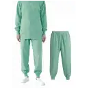 食品白衣jp 食品工場用 パンツ（米式パンツ）スラックス 国立 MM221 男女兼用パンツ（グリーン）