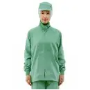 食品白衣jp 食品工場用 長袖白衣 国立 SD1101G 男女兼用ジャンパー（グリーン）