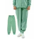 食品白衣jp 食品工場用 パンツ（米式パンツ）スラックス 国立 SD2101G 男女兼用パンツ（グリーン）