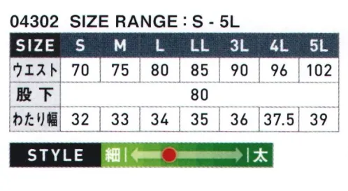 シンメン 04302 バウンディトリコットパンツ 大型ポケットを配した実用性と縦横130％の超4WAYストレッチに加え、UVカットUPF50＋等機能も充実した動きの激しい現場でも効果を発揮するアイテム。体にアジャストするキックバックに優れた4WAYストレッチトリコット。キックバックが魅力の縦横130％超ストレッチにUVカットUPF50＋等も兼備した動きに強いトリコット素材。 サイズ／スペック