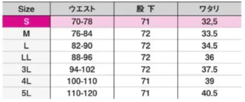 シンメン 06643 4WAYストレッチワイドジョガー サイズ／スペック