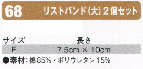 シンメン 68 リストバンド（大）2個セット 2個セットです。 サイズ／スペック