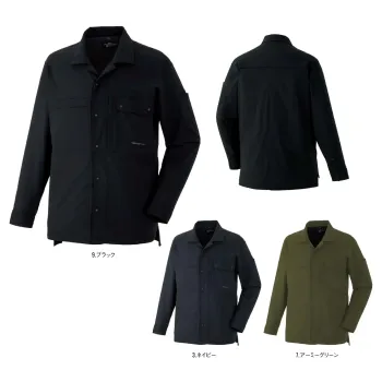 男女ペア 長袖ジャケット（ブルゾン・ジャンパー） サンエス RE12511 オープンカラーシャツジャケット 作業服JP