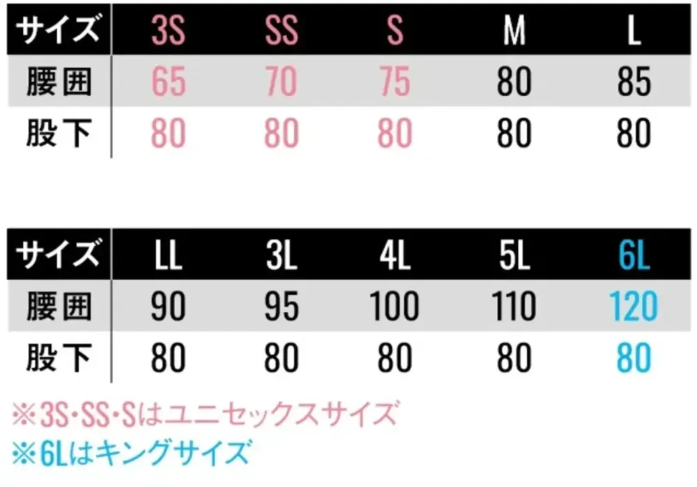サンエス SPT12505 カーゴパンツ サイズ・スペック