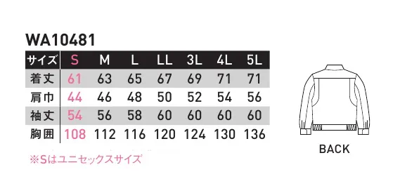 サンエス WA10481 長袖ブルゾン “キズつけない”セーフティーユニフォーム！ファスナーやボタンなどを露出させないセーフティーモデル。傷付きが気になるデリケートなワークシーンにおすすめ。●エコマーク（財）日本環境協会認定の環境にやさしい商品です。●左胸ポケット内ペン差し胸ポケットの内側にもペン差しを装備。筆記具の露出を防ぎます。●袖口＋カーゴポケットにマジックテープ袖口とカーゴポケットにマジックテープを採用。接触によるキズつきを防ぎます。●前立て＋胸フラップにマジックテープ比翼ファスナーの前立てと胸ポケットのフラップにマジックテープを採用し、ボタンなどによるキズつきを防ぎます。●比翼ファスナー前立てに比翼ファスナーを採用。表面にファスナーが露出しませんので傷つきを防ぎます。●ベルトプロテクターベルトのバックル部をガードするプロテクターを装備。上着を脱いでもバックルでキズつけることはありません（実用新案登録済）。★スタッフからのコメント:「傷つきを防ぐ仕組みが随所に施されています。たとえば、自動車整備工場、車検、板金業、ピアノ運送などの職場にお薦め致します。」（宮下）※この商品の旧品番は AG10481 です。 サイズ／スペック