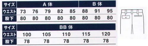 サンエス WA11253R ワンタックパンツ 充実した機能でワーカーをオールマイティにサポート。「サマーツイル」は、ポリエステルの強さと綿の吸汗性をあわせもった素材です。※海外生地、海外染色・製品加工の為、色差が発生することがあります。 サイズ／スペック