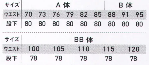 サンエス WA11805 ワンタックカーゴパンツ ワークウェアの美しさには、理由がある。ワークの快適のために考えぬかれたディティールが、機能美となり、洗練された魅力を放つ。●形状特徴●・パンツ前中心四つ穴ボタン・後ろ中心太ベルトループ・パンツ右コインポケット・消臭テープ（股）・裾調整用穴かがり・膝タック※「130サイズ」は「WA11805-B」に掲載しております。 サイズ／スペック