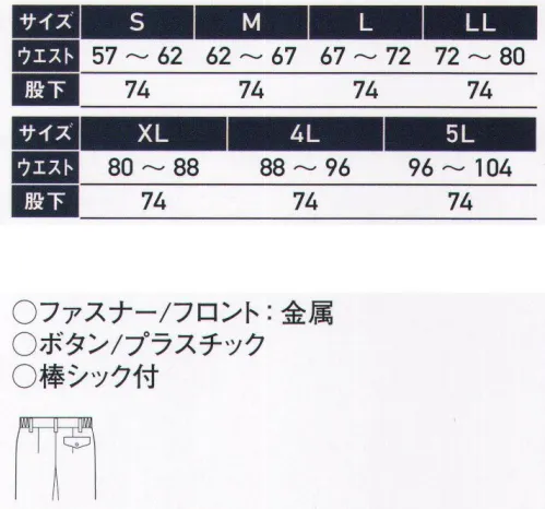 サンエス WA20668 レディースツータックパンツ シーンを選ばない落ち着いたデザイン。形態安定性に優れ、お手入れも簡単。※この商品の旧品番は BC20668 です。 サイズ／スペック