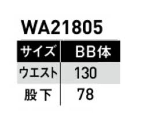 サンエス WA21805-B ワンタックカーゴパンツ 反射テープや切り替えデザインが目を引く、ワーキングウェアのニューウェーブ！！高ストレッチ性でハードワークにも対応。ユーロスタイルの新シリーズ。◎DEO GRAFT（デオ グラフト）使用しているテープは糸の表面から中身にまで消臭機能を持たせることにより、消臭飽和量が圧倒的に多く、すばやく消臭します。 サイズ／スペック