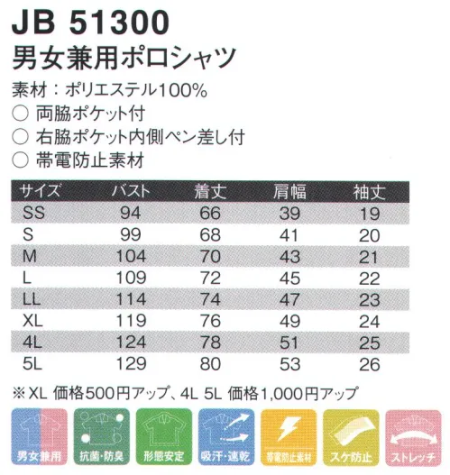 ユニフォーム1 サンエス Spst の半袖ポロシャツ Jb