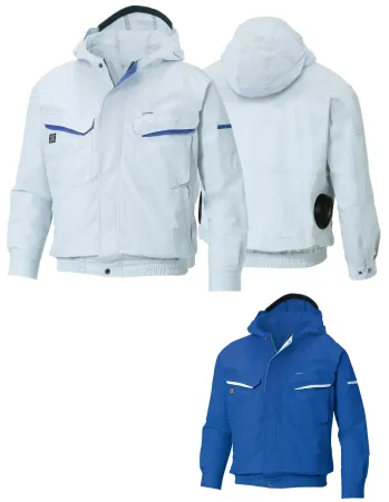 メンズワーキング 長袖ジャケット（ブルゾン・ジャンパー） FZN 空調風神服 KF90480 フード付長袖ブルゾン（空調風神服）（ファン・バッテリー別売） 作業服JP