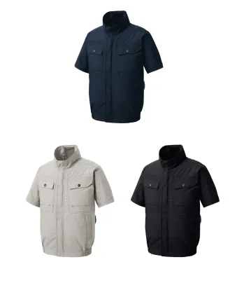 男女ペア 半袖ジャケット（ブルゾン・ジャンパー） FZN 空調風神服 KF92450 半袖ブルゾン（ファン・バッテリー別売） 作業服JP