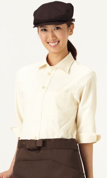 サーヴォ ET-5732 ショップシャツ 飲食店からアミューズメントパークまで、あらゆるシーンで活躍できるスタイリッシュなシャツを厳選セレクト。動きやすい七分袖袖口が食材等に触れない、シンプルで折り返しも可能な七分袖。シャープな衿周りキリッとした表情にも、ラフな雰囲気にも対応する衿周りのデザイン。サラクール®ユニチカ「サラクール®」は、太陽光に含まれる熱線（赤外線）を効率的に遮断し、クーリング性に優れた機能性繊維です。