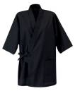 サーヴォ JT-2011 作務衣（上衣） 日本の伝統色の素朴な優しい消炭色が雰囲気を醸し出して。どこか落ち着く、和める。親しみやすい和のスタイル。着脱仕様の替衿があれば、着こなしの印象が自在に！（JA-5100）