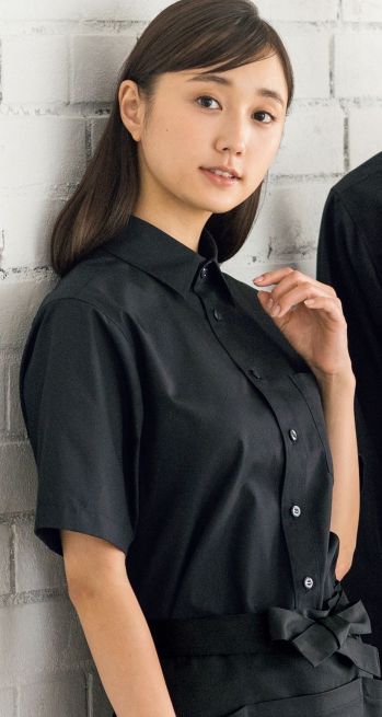 サーヴォ SBSU-1807 半袖シャツ 定番シンプルなブラックシャツをより動きやすくスマートにブラッシュアップGOOD PRICE