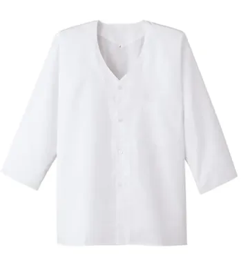 厨房・調理・売店用白衣 七分袖白衣 サーヴォ SV319 調理衣衿無し(メンズ) 食品白衣jp