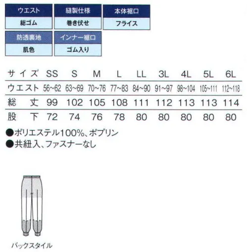 サーヴォ NH-72 ホッピングパンツ リーズナブルな価格なのに高温作業対応。リーズナブルな価格のユニフォームなのに、制電機能を持った素材を使ったり、シームレスで異物混入対策も考えられたディテールなどこだわりも満載です。総ゴムホッピングスタイル。 サイズ／スペック