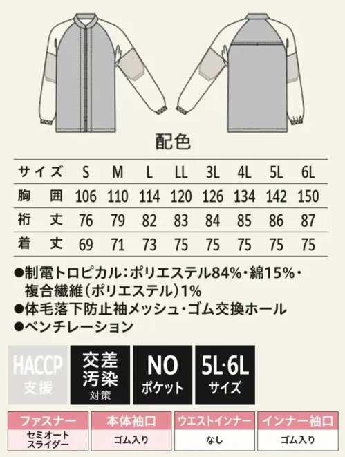 サーヴォ TP949-T 長袖コート（テラコッタ） サイズ／スペック