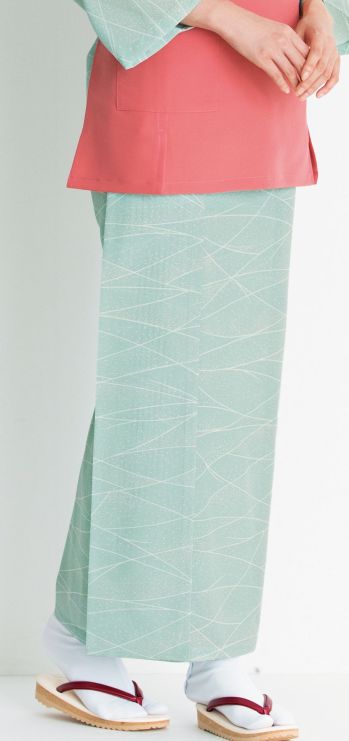ジャパニーズ スカート サーヴォ SODL-1861-K2 茶衣着スカート（斜線に露絽小紋） サービスユニフォームCOM