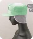 サーヴォ US-2654 八角帽子（メッシュケープ付・天メッシュ付） 天井とケープに通気性の良いメッシュを採用。