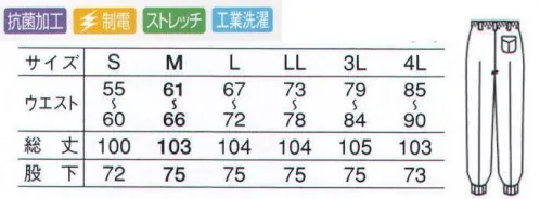 サーヴォ SR-709 女性用パンツ 優れた伸縮性で、しわを防ぎ、抗菌効果が持続。抜群のストレッチ性。抗菌効果が長時間持続。洗濯後も形状キープ。 伸長性と回復力に優れたストレッチ素材で、熱に強いので、工業洗濯にも対応できます。洗濯後も型くずれしにくく、しわを防ぎ、プリーツの形状を保ちながら、抗菌効果も持続するため、扱いやすい素材です。軽量で着心地も快適に保ちます。優れたストレッチ性。優れた抗菌効果。優れた形態安定性。 ※2009年12月よりプライスダウン致しました。 サイズ／スペック