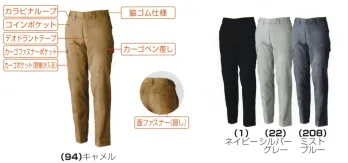 メンズワーキング カーゴパンツ（ベトナムパンツ） 桑和 138 カーゴパンツ 作業服JP