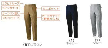 メンズワーキング カーゴパンツ（ベトナムパンツ） 桑和 648 ワンタックカーゴパンツ 作業服JP